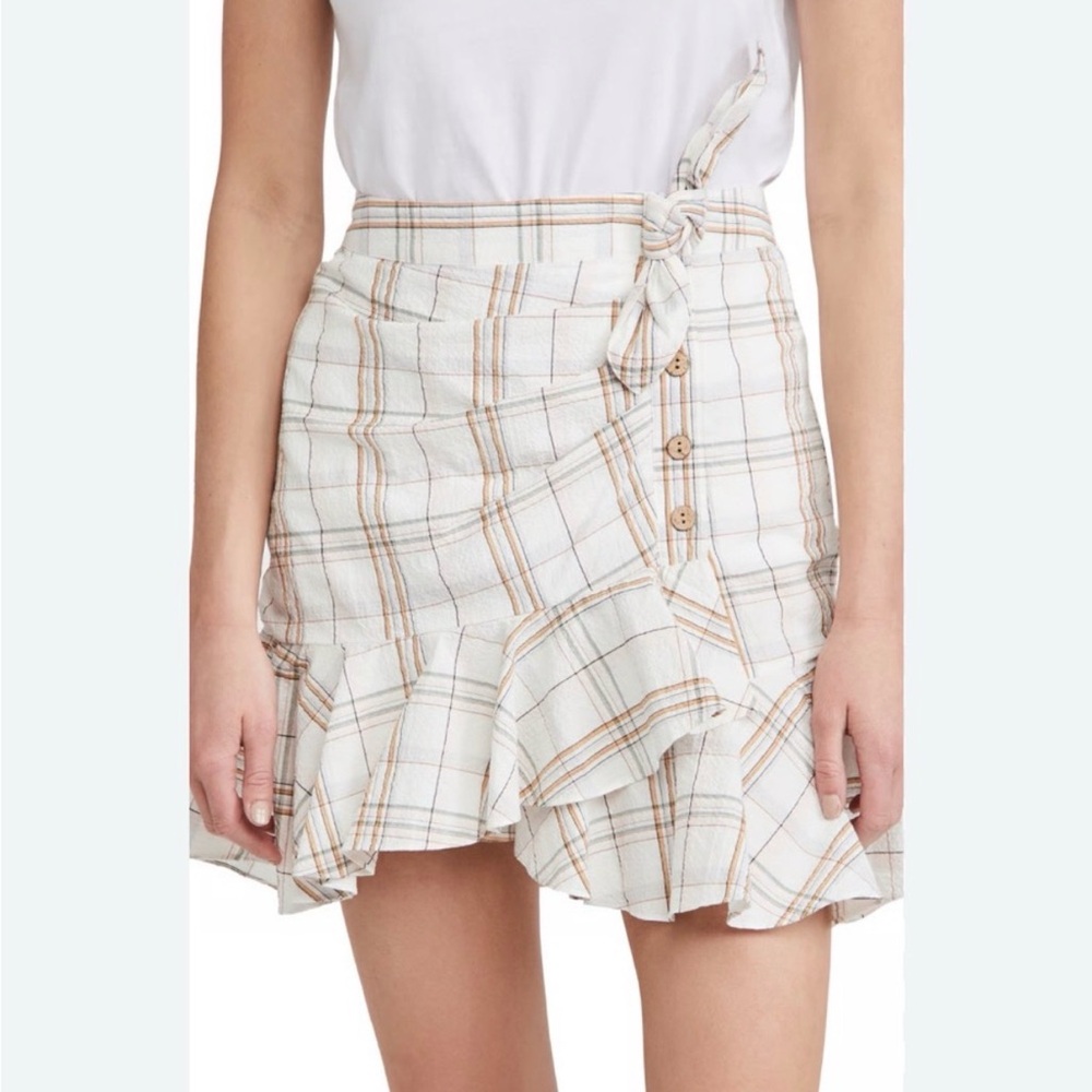 Veronica Beard plaid ruffle Skirt